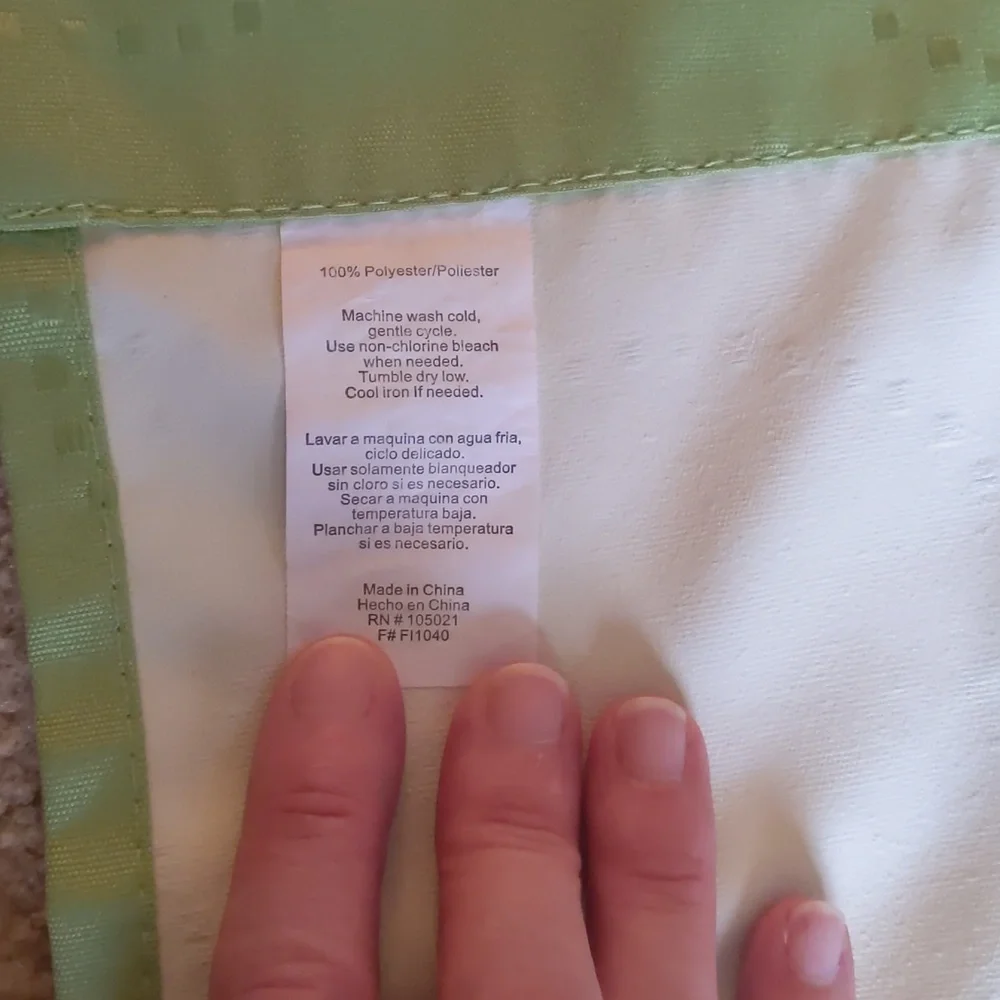 Green black out curtains/panels